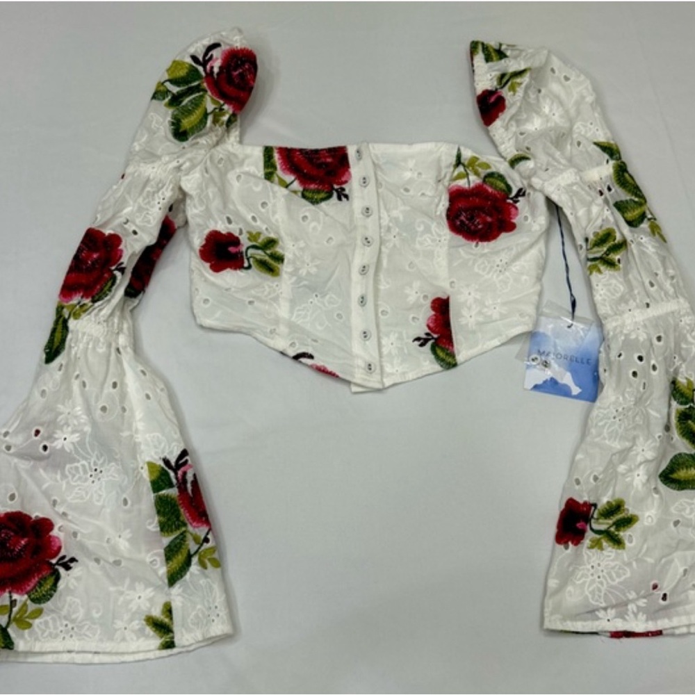 MAJORELLE Finley Top crochet white